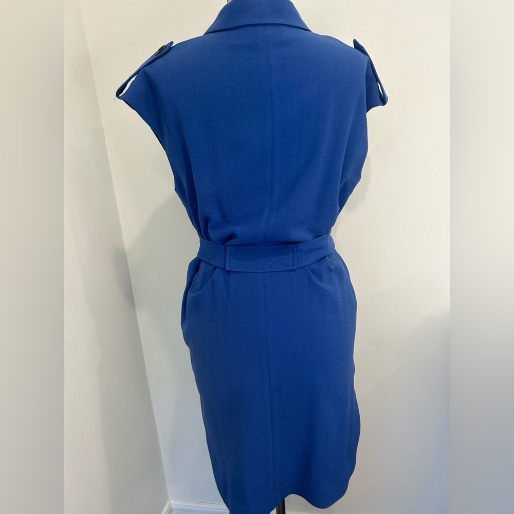 BCBG GENERATION - Sleeveless Belted Textured Dress Azure Blue Size S - Picture 2 of 7